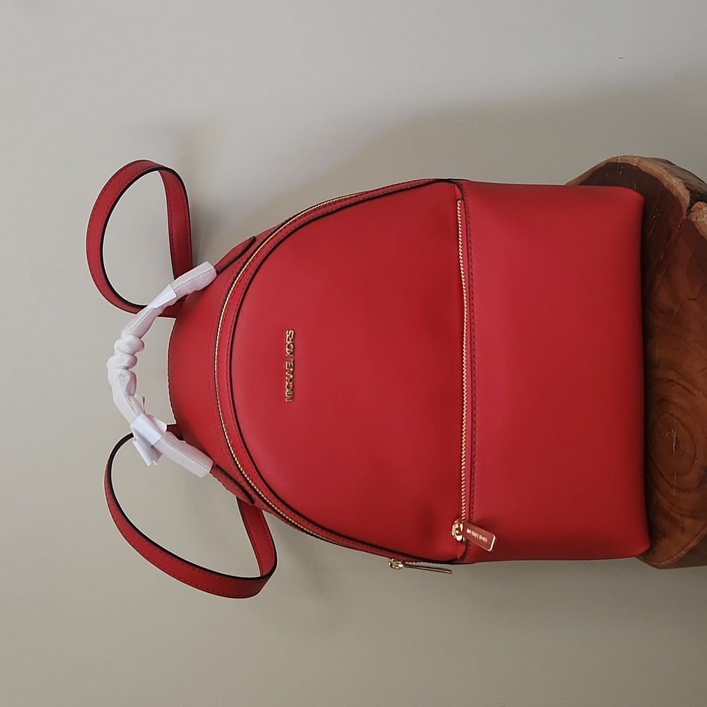 Michael Kors NWT Sheila Medium Bright Red Backpack